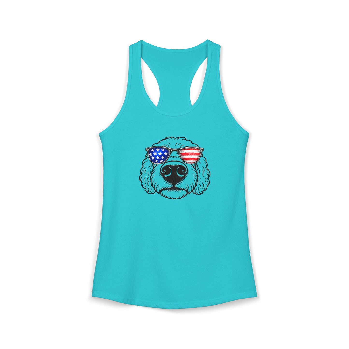 Red, White & BOOP Cavapoo - Women's Racerback Tanktop