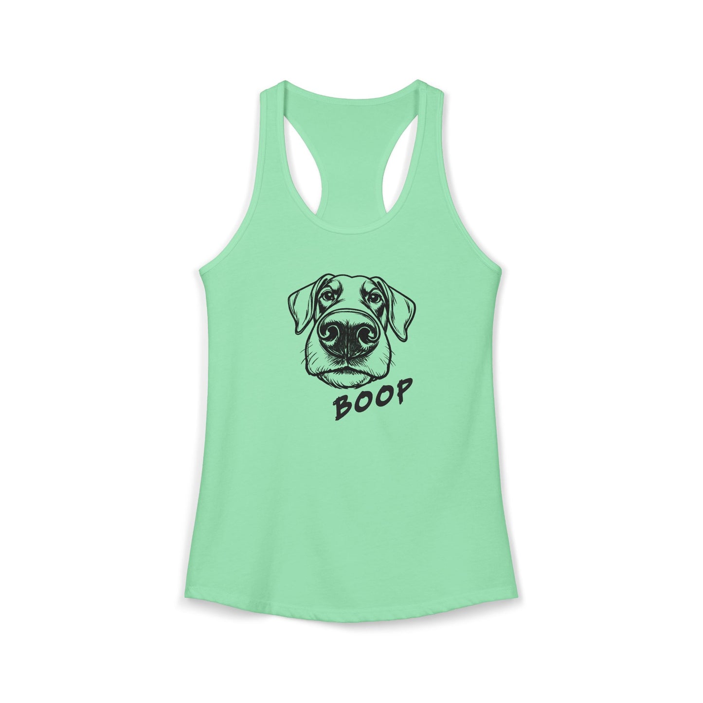BOOP Classic - Doberman - Women's Racerback Tanktop (Natural Ears)