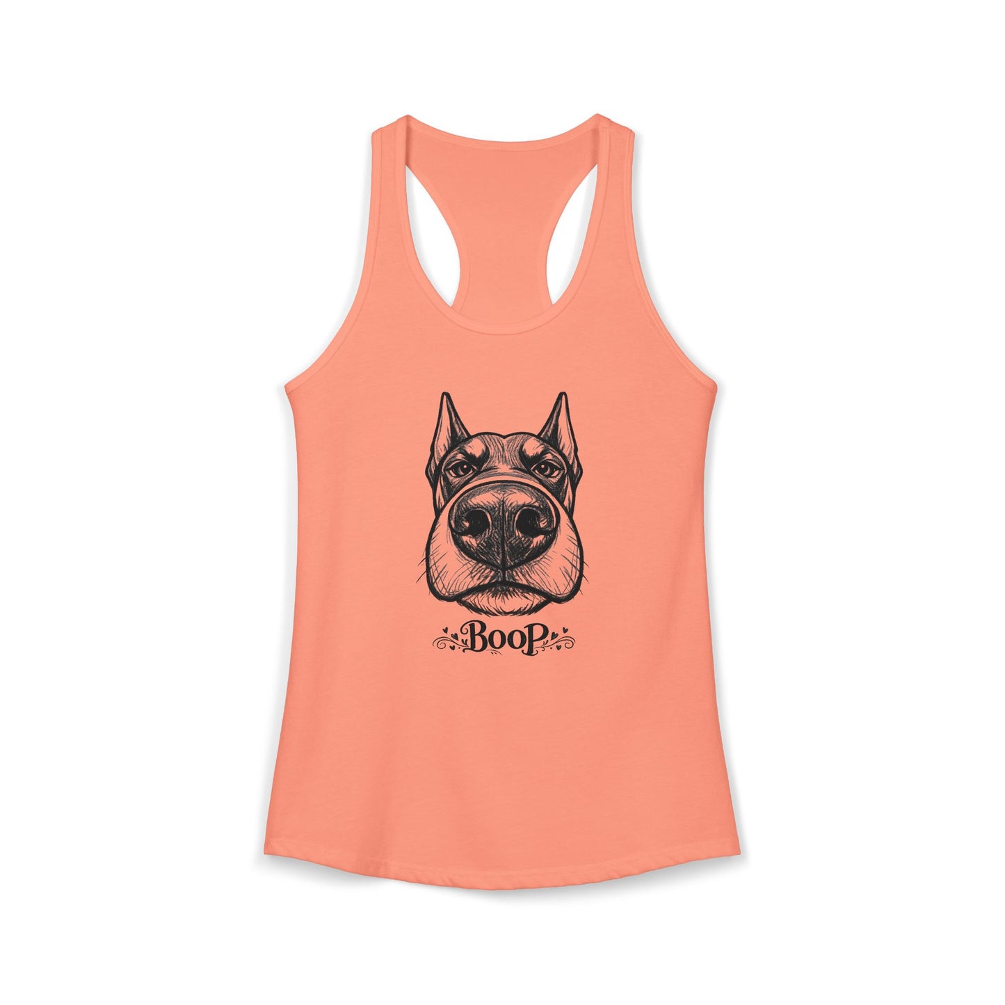 BOOP Doberman - Women's Racerback Tanktop (Cropped Ears)