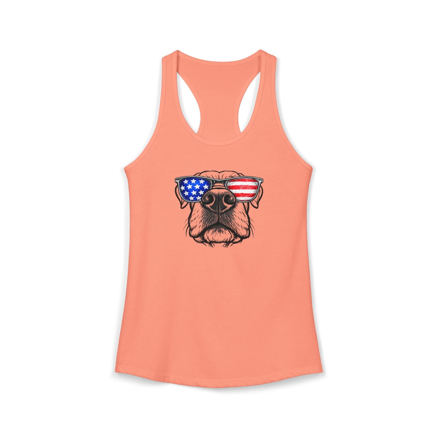 Red, White & BOOP Cane Corso - Women's Racerback Tanktop (Natural Ears)