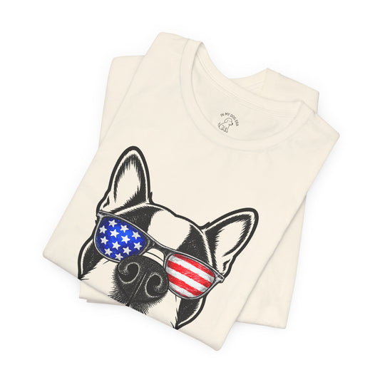 Red, White & BOOP Boston Terrier T-Shirt