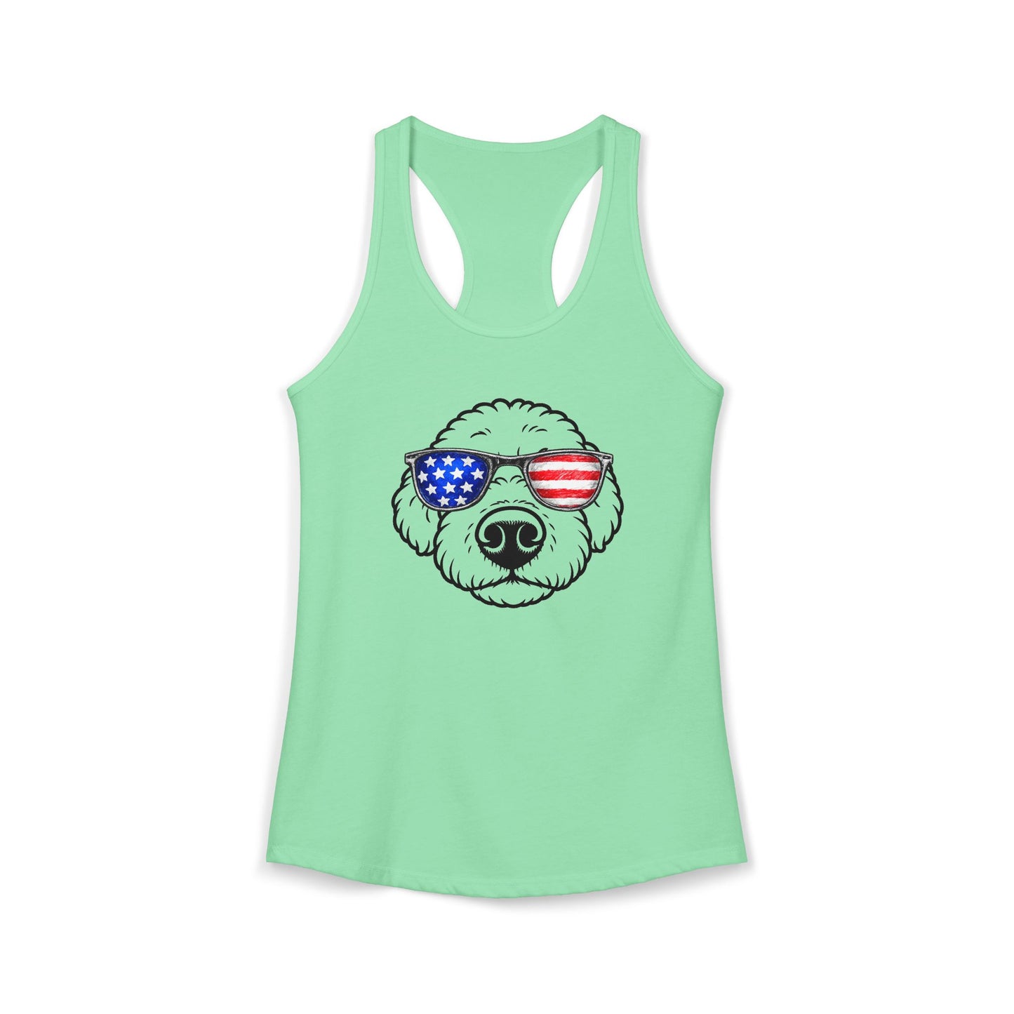 Red, White & BOOP Bichon - Women's Racerback Tanktop