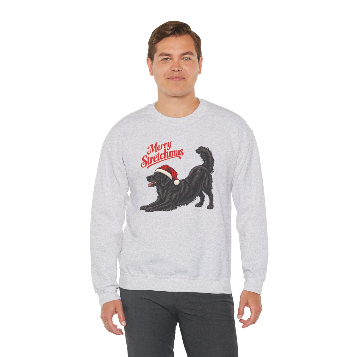 Flat-Coated Retriever Christmas Sweatshirt | Merry Stretchmas