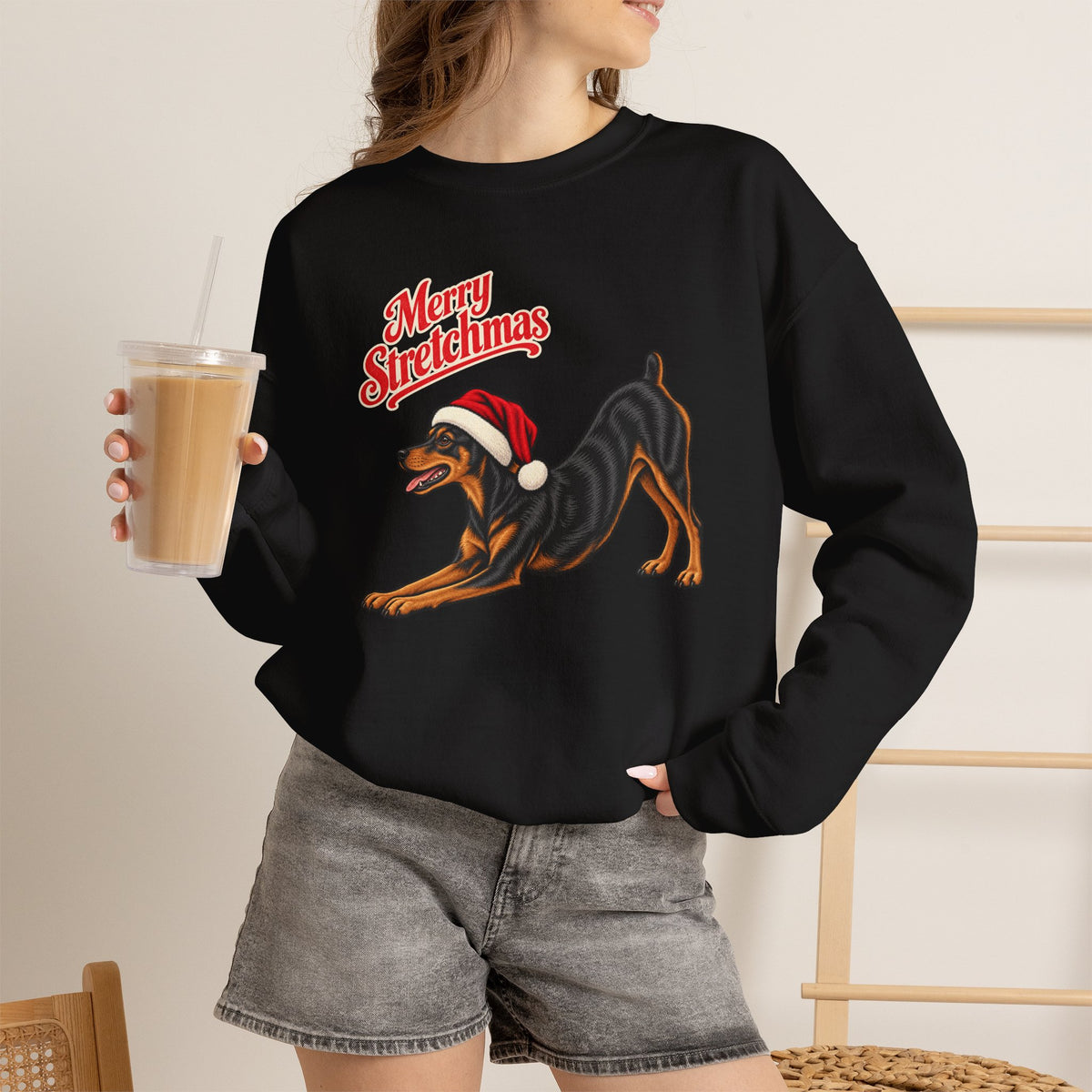Miniature Pinscher Christmas Sweatshirt | Merry Stretchmas