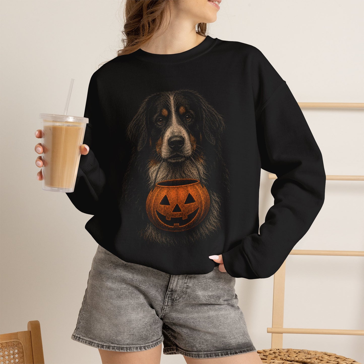 Bernese Mountain Dog Halloween Sweatshirt – Boop or Treat