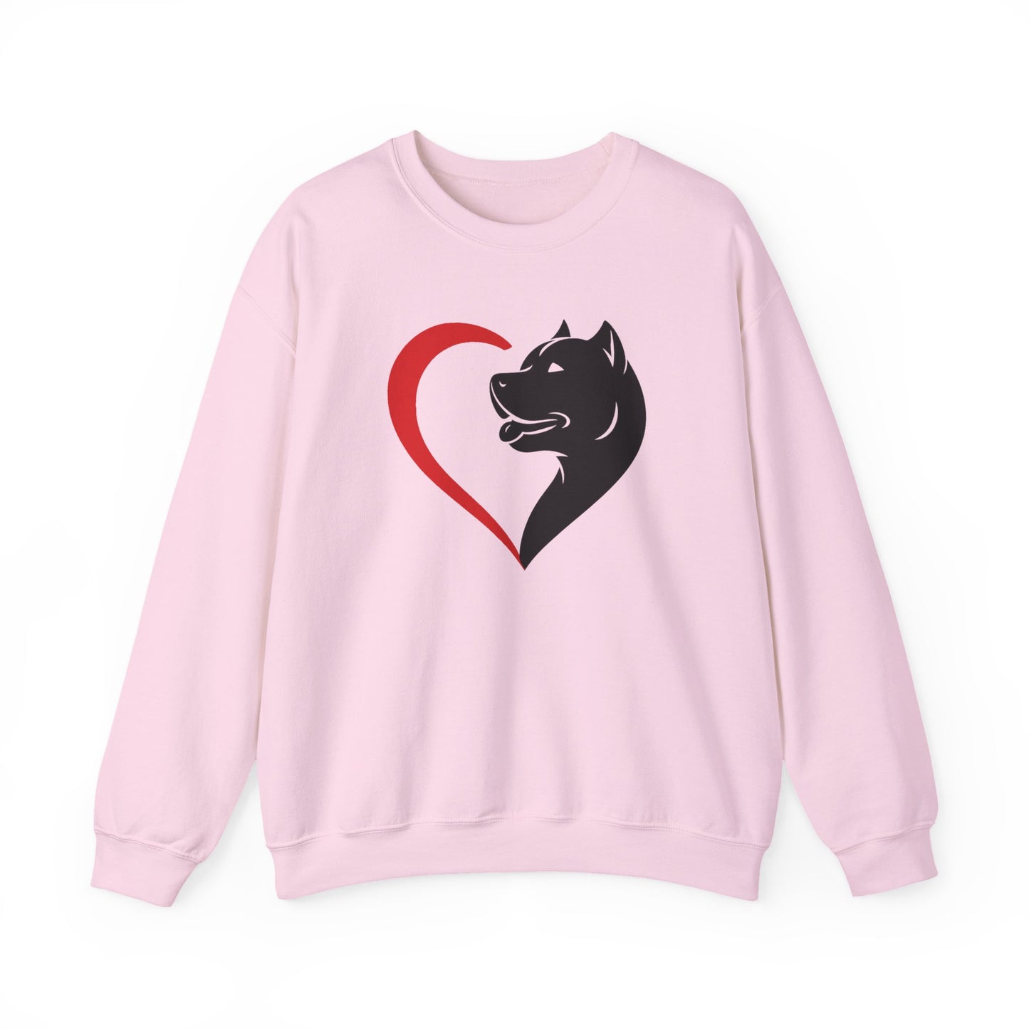 Pit Bull Heart Sweatshirt | Cropped Ears