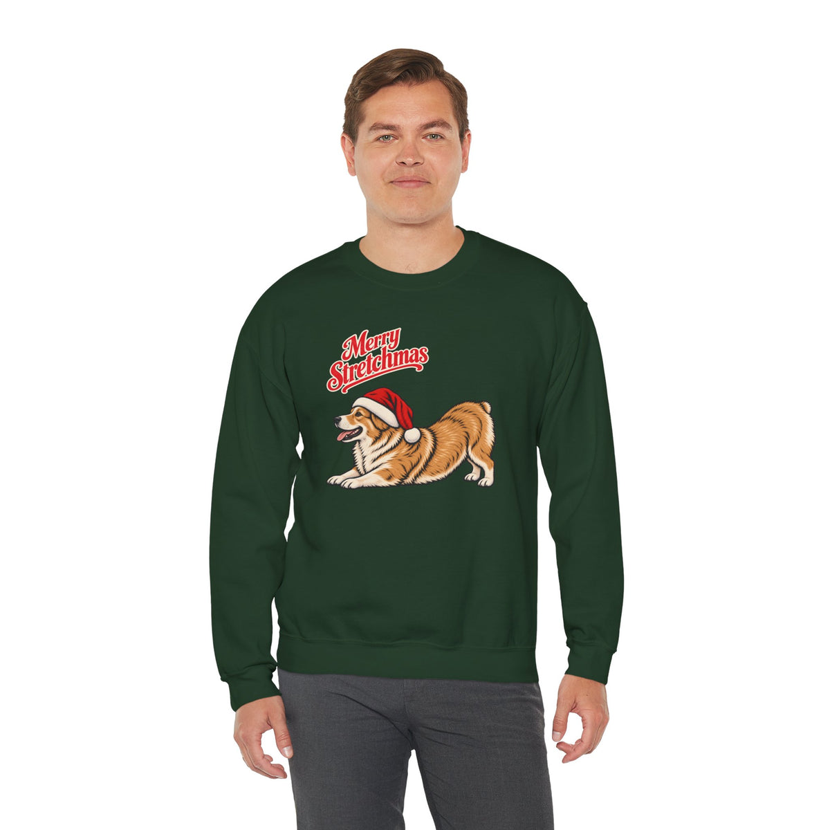 Corgi Christmas Sweatshirt | Merry Stretchmas