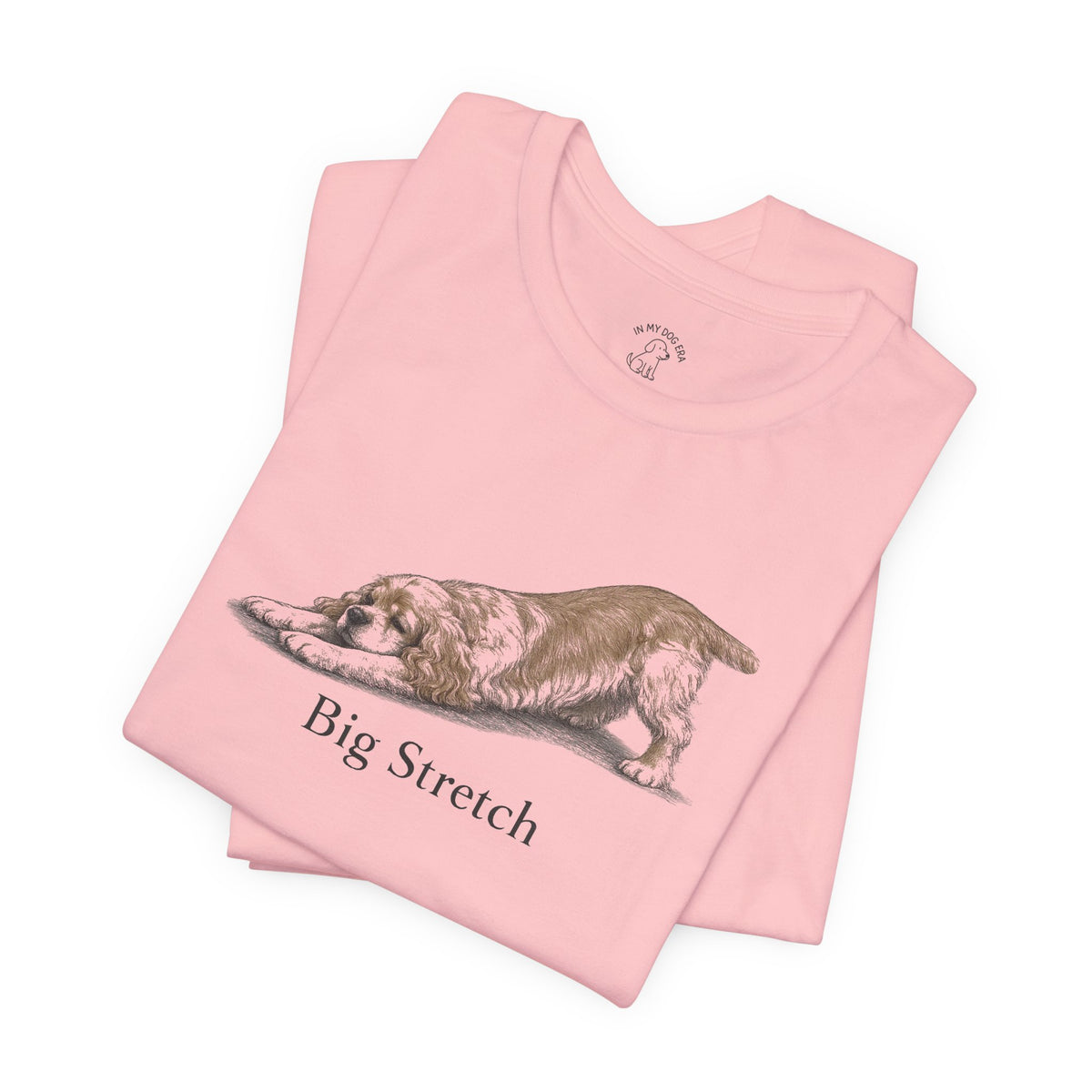 Big Stretch American Cocker Spaniel T-Shirt (Docked Tail)