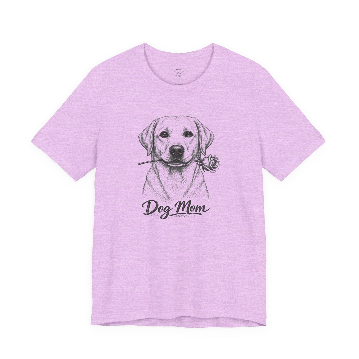 Yellow Labrador Retriever Dog Mom T-Shirt (Rose Collection)