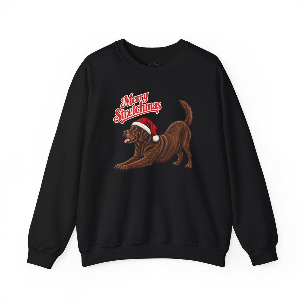 Chocolate Labrador Retriever Christmas Sweatshirt | Merry Stretchmas