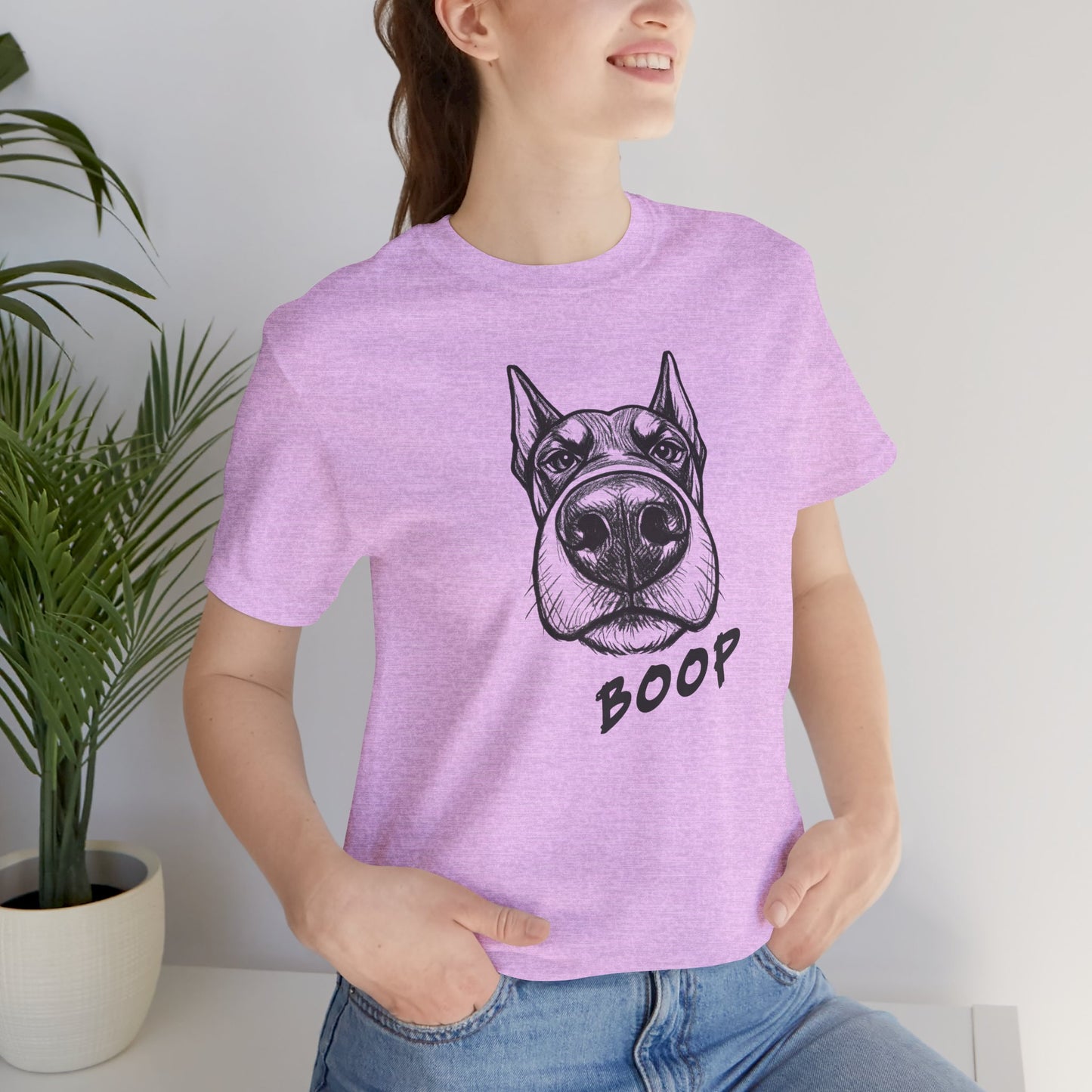 BOOP Classic - Doberman - Unisex T-Shirt (Cropped Ears)