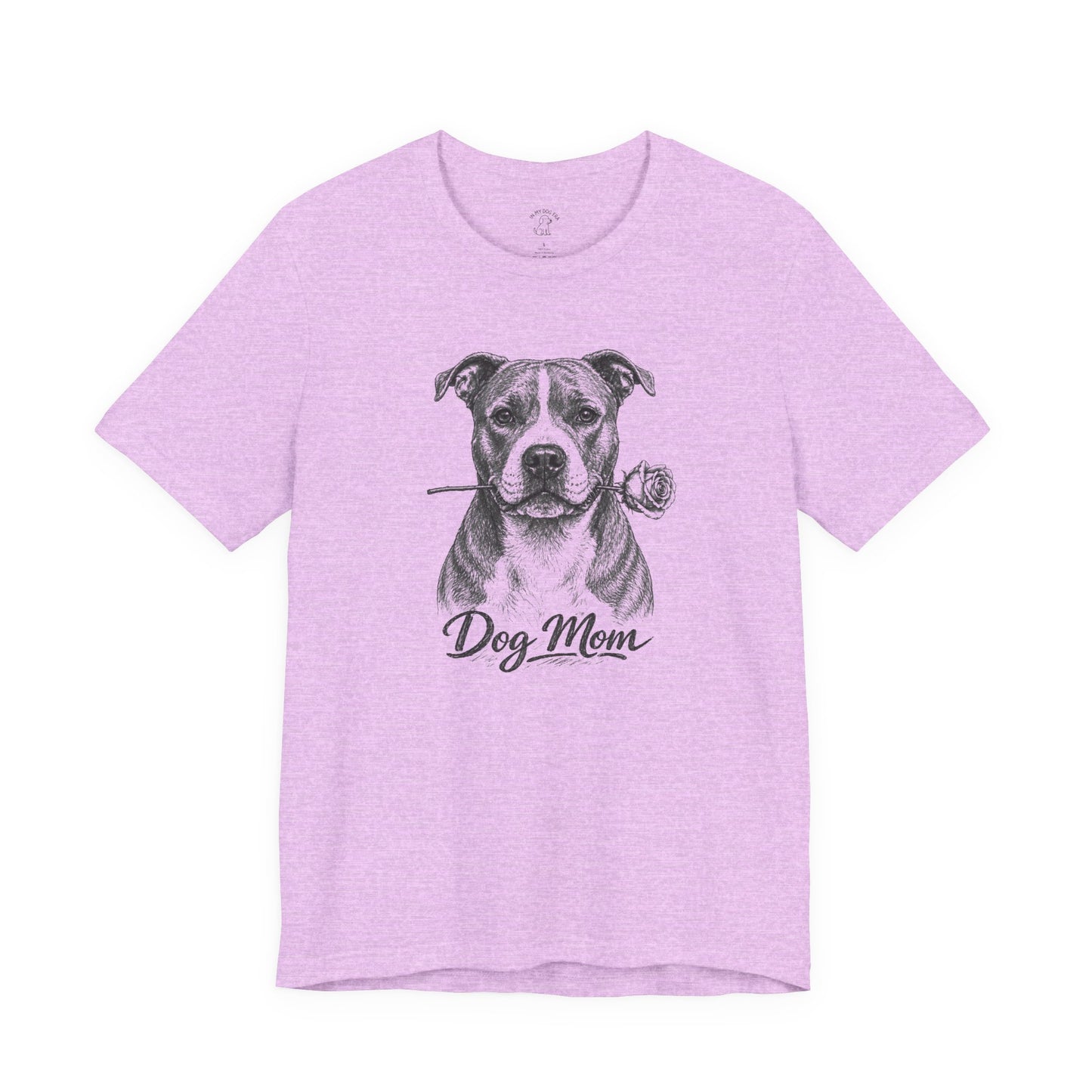 American Staffordshire Terrier Dog Mom T-Shirt (Rose Collection)