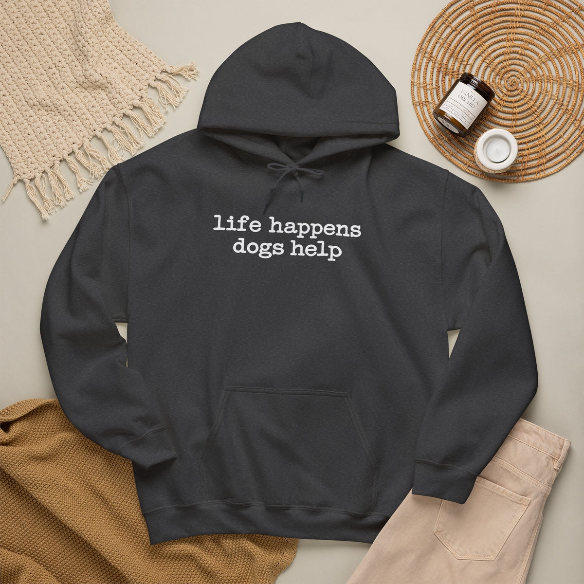 Life Happens Dogs Help Hoodie