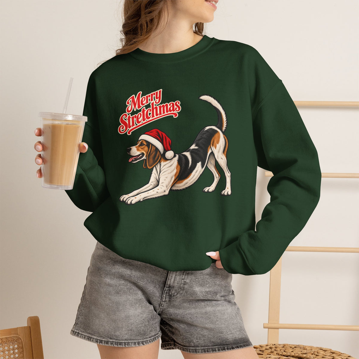 Treeing Walker Coonhound Christmas Sweatshirt | Merry Stretchmas