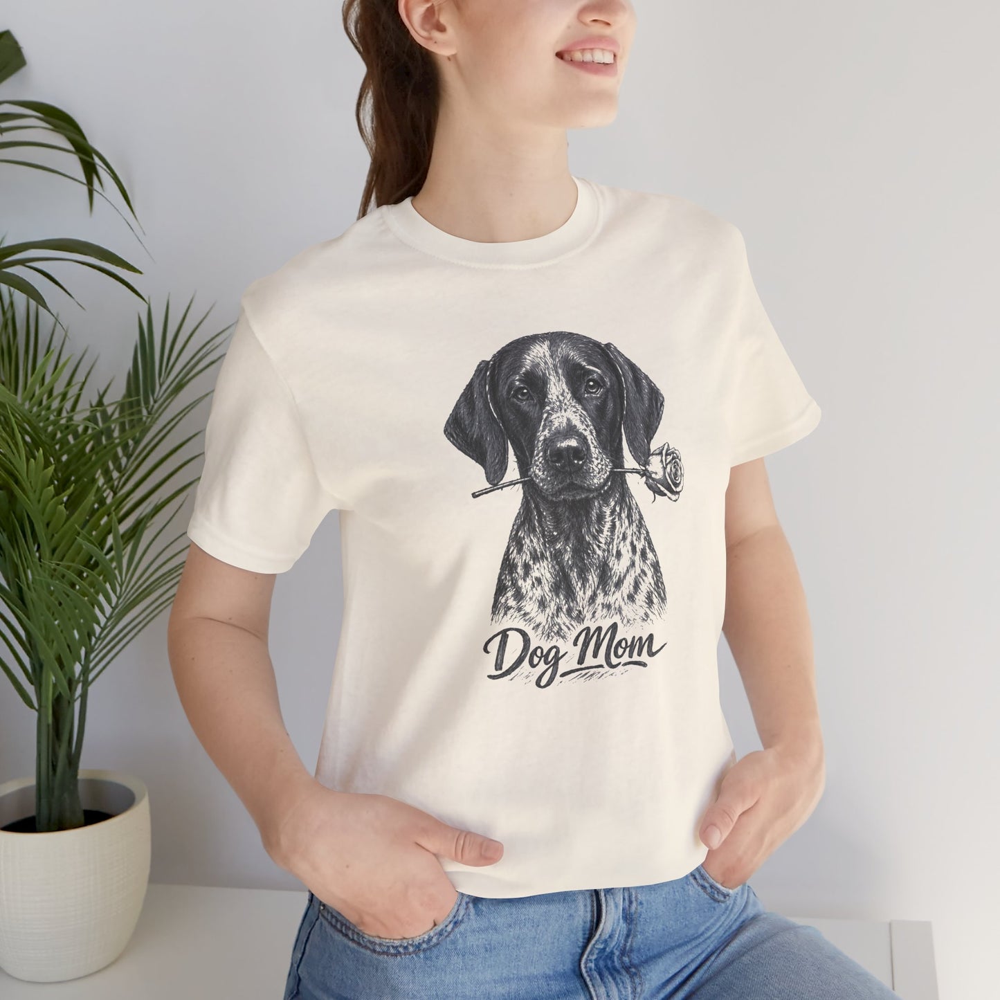 German Shorthaired Pointer GSP Dog Mom T-Shirt (Rose Collection)