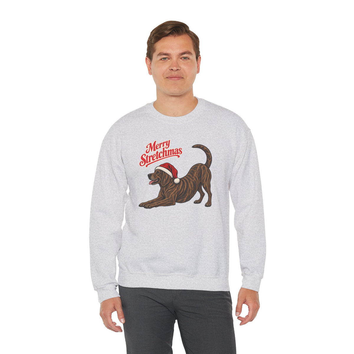 Plott Hound Christmas Sweatshirt | Merry Stretchmas