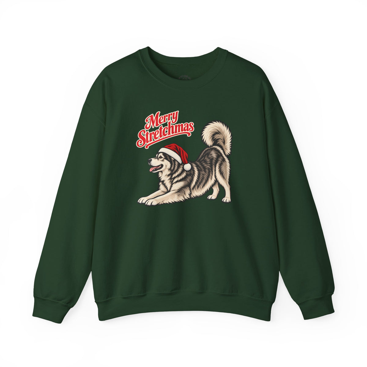 Alaskan Malamute Christmas Sweatshirt | Merry Stretchmas