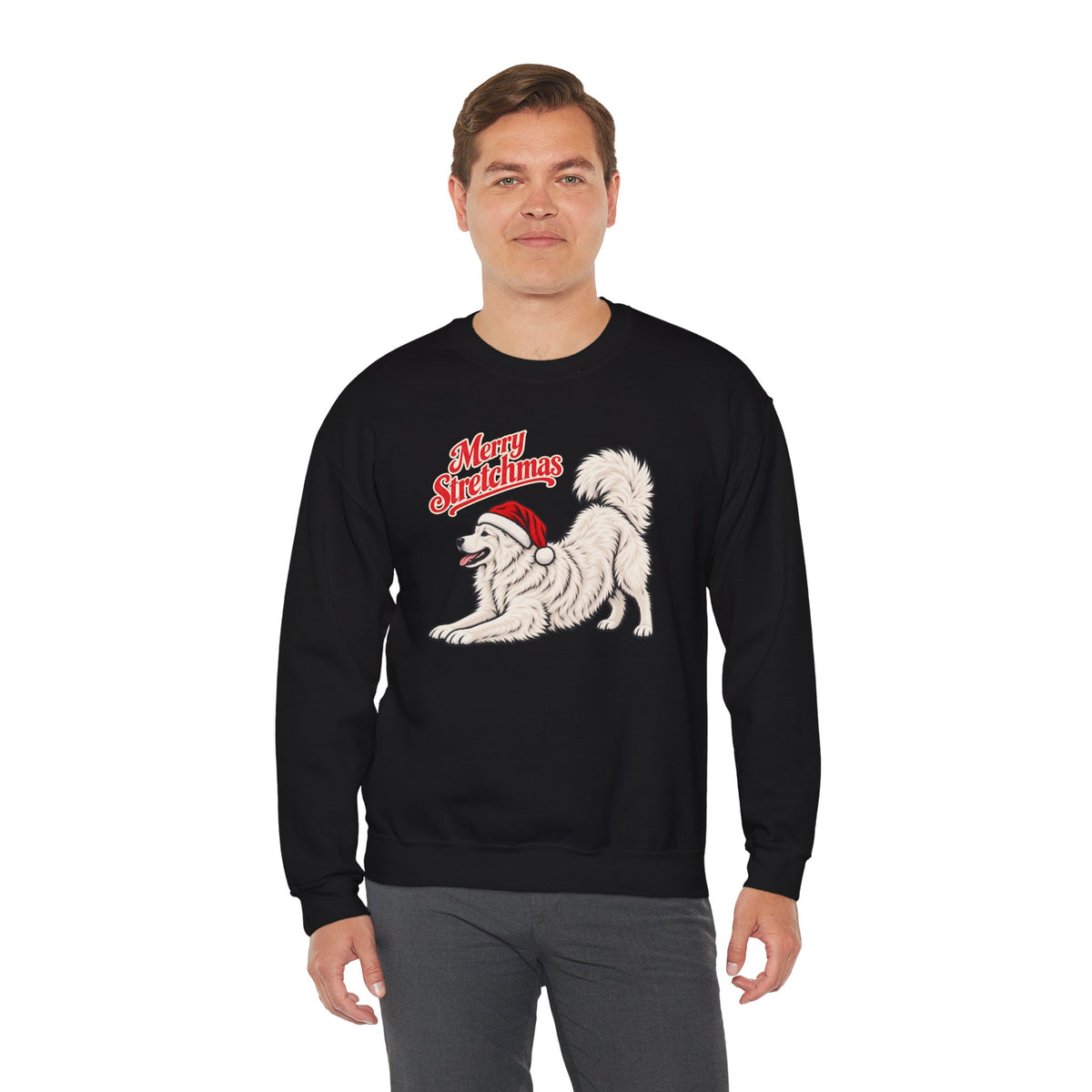 Samoyed Christmas Sweatshirt | Merry Stretchmas