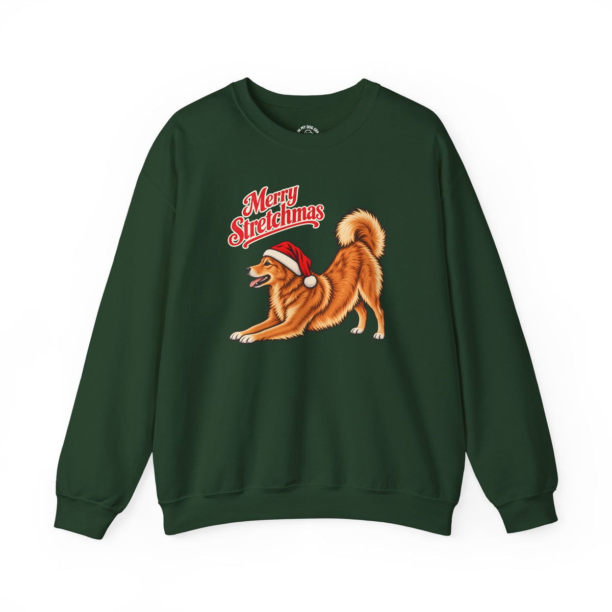 Finnish Spitz Christmas Sweatshirt | Merry Stretchmas