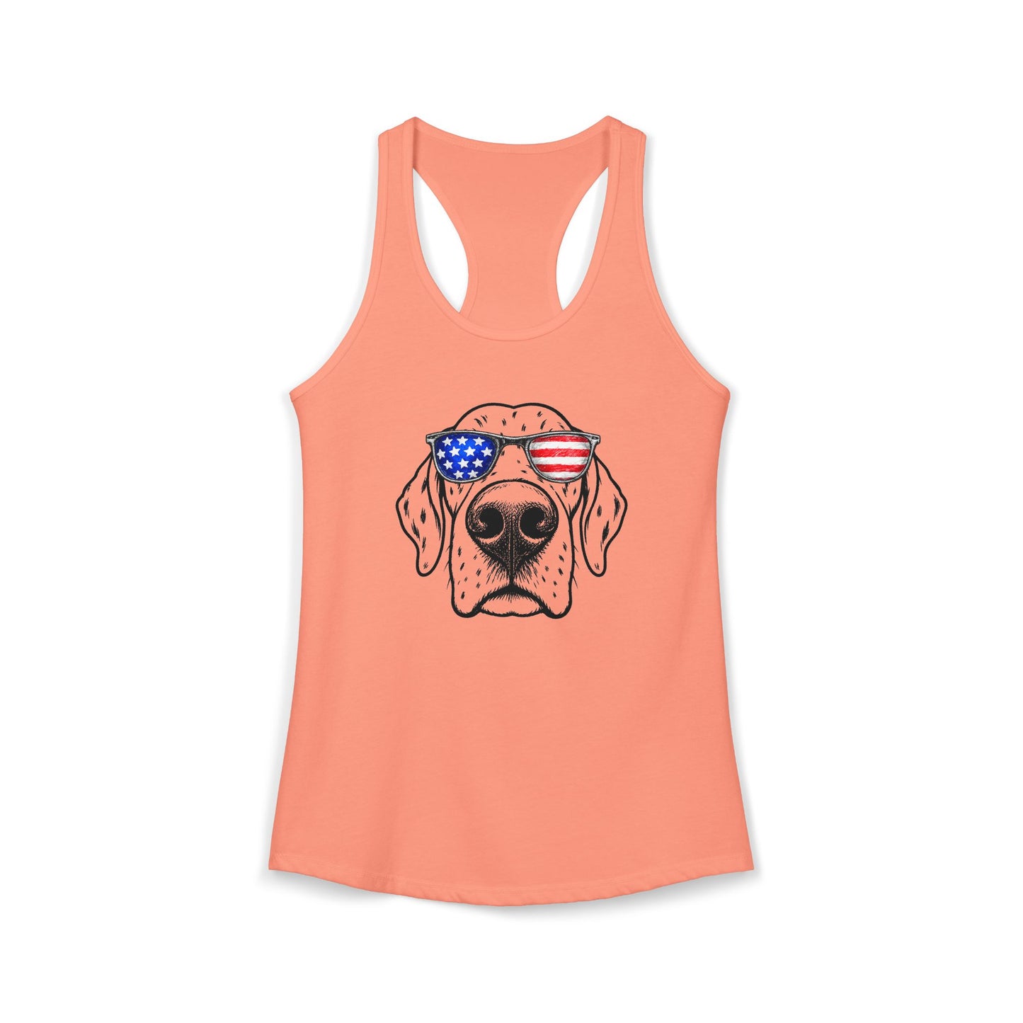 Red, White & BOOP English Pointer - Women's Racerback Tanktop