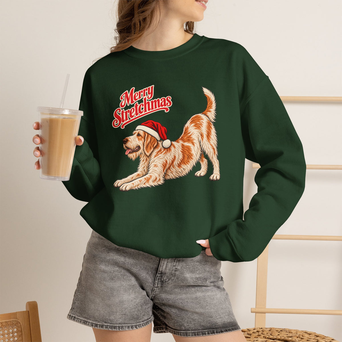 Italian Spinone Christmas Sweatshirt | Merry Stretchmas