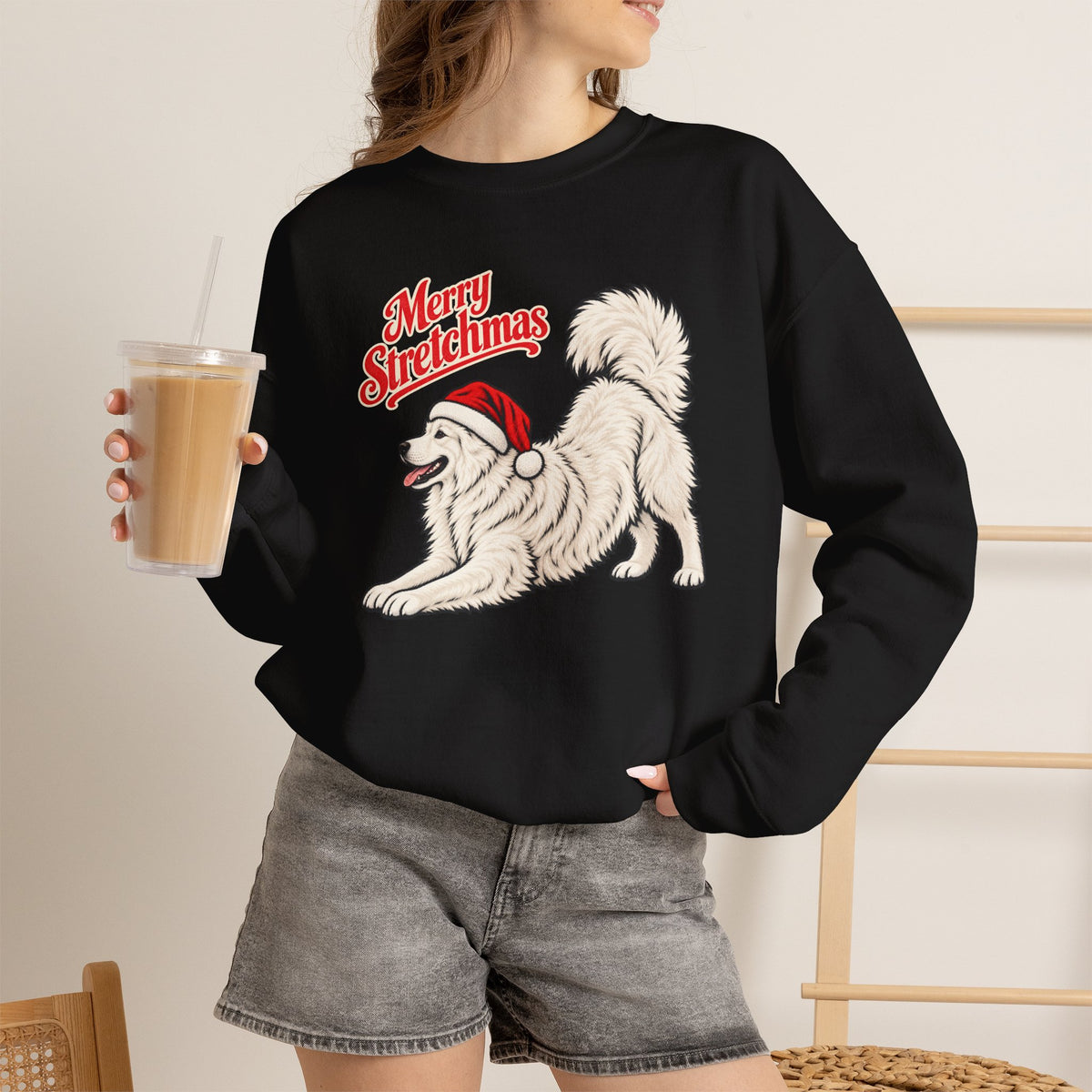 Samoyed Christmas Sweatshirt | Merry Stretchmas