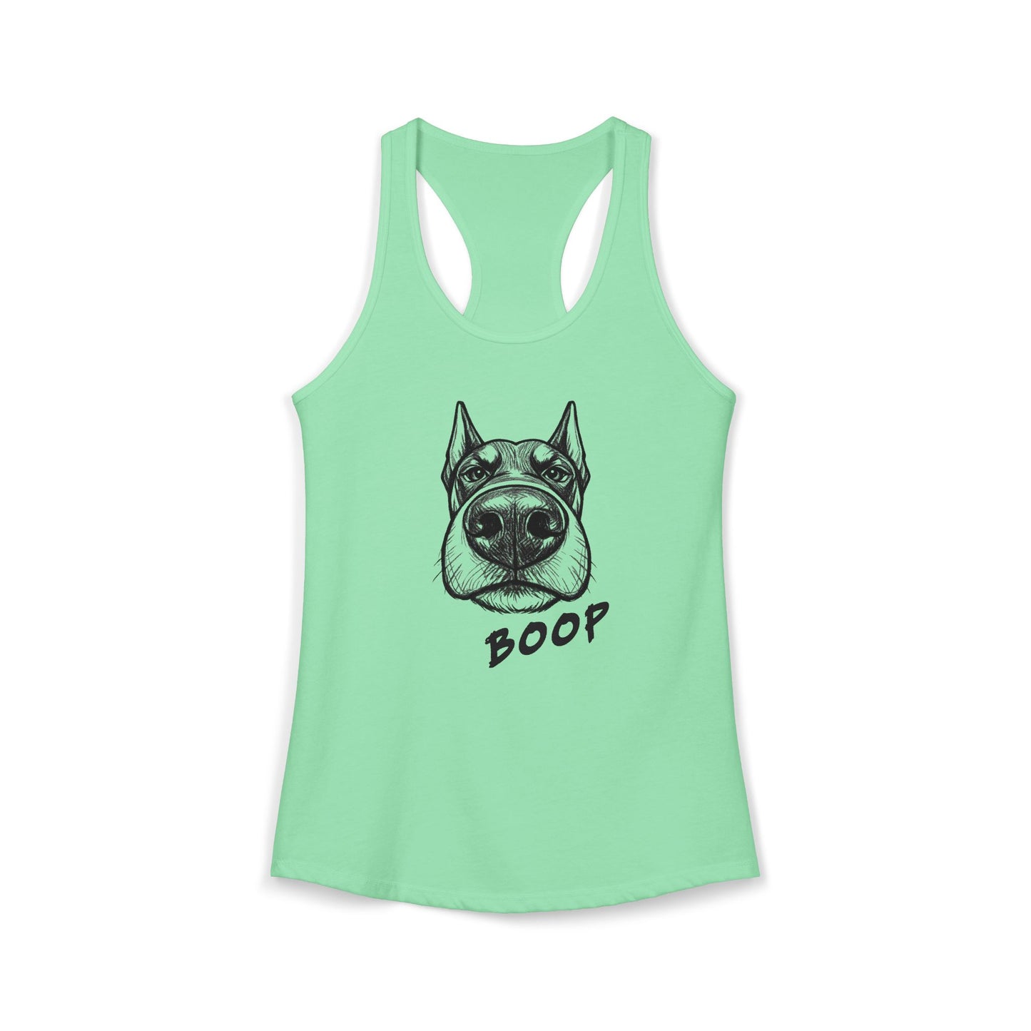 BOOP Classic - Doberman - Women's Racerback Tanktop (Cropped Ears)