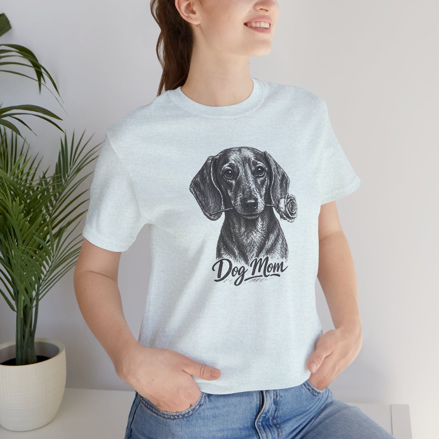 Dachshund Dog Mom T-Shirt (Rose Collection)