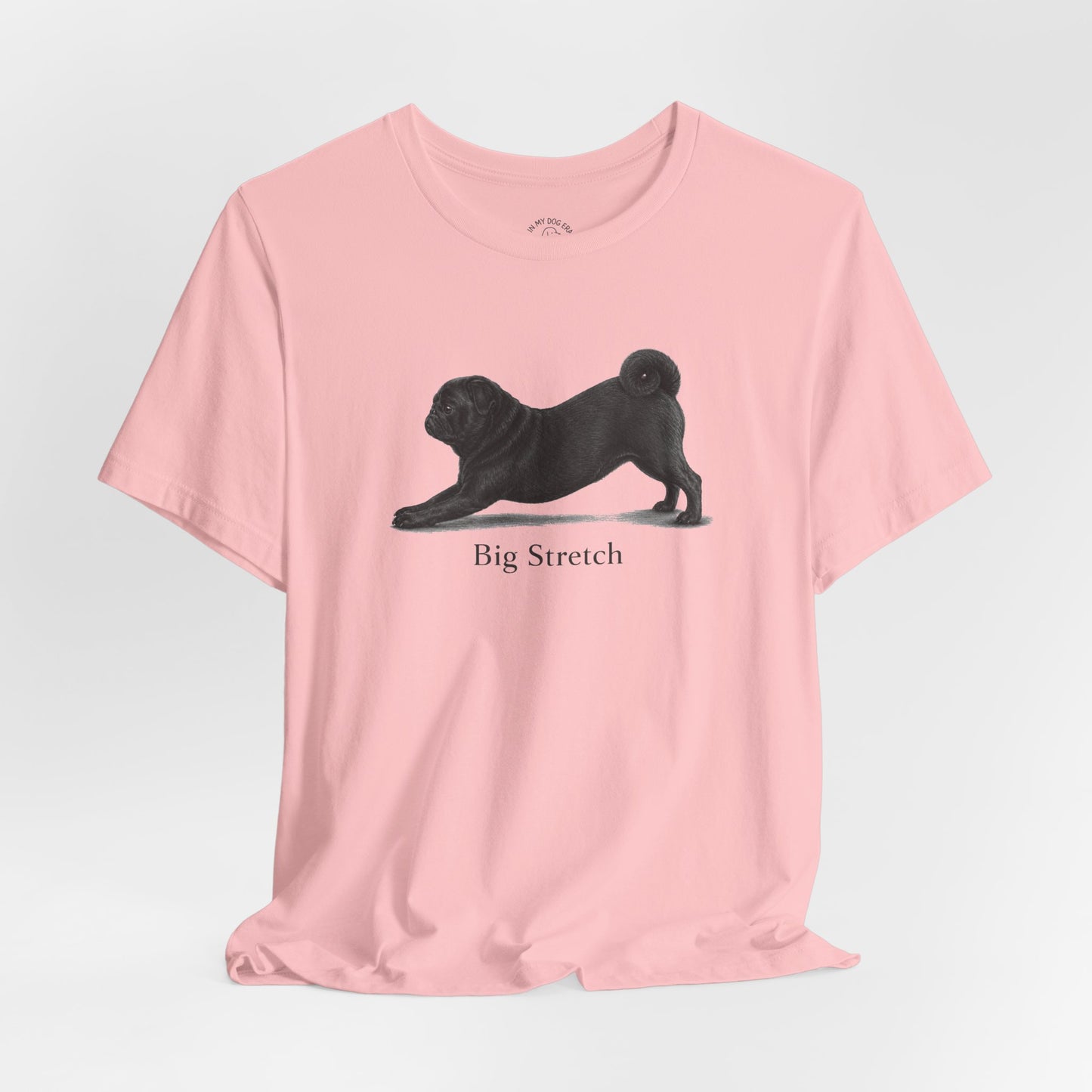 Big Stretch Black Pug T-Shirt