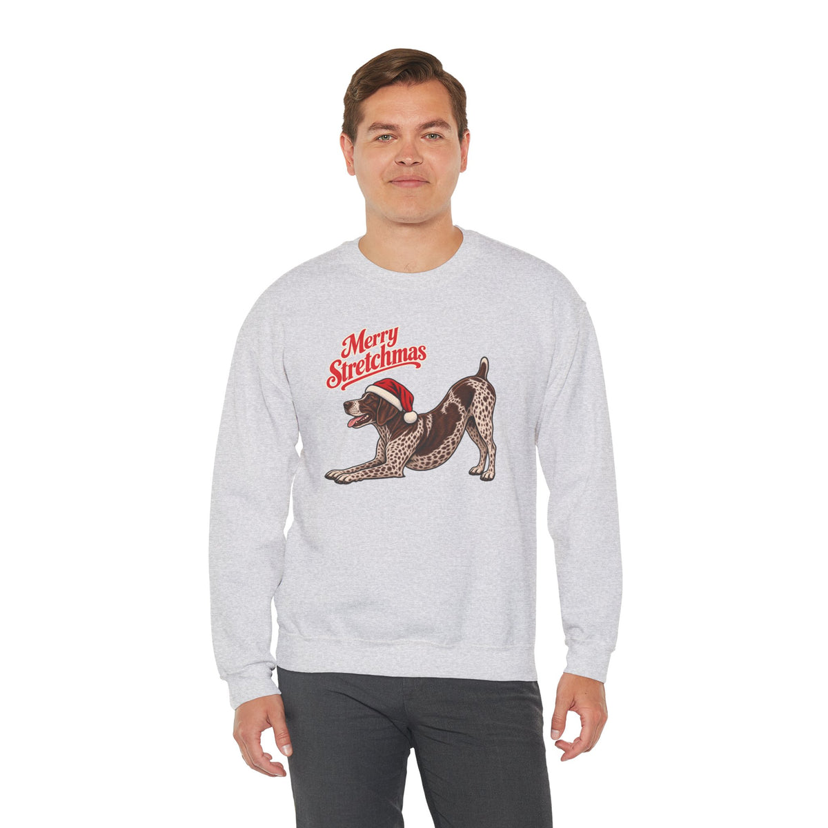 German Shorthaired Pointer Christmas Sweatshirt | Merry Stretchmas