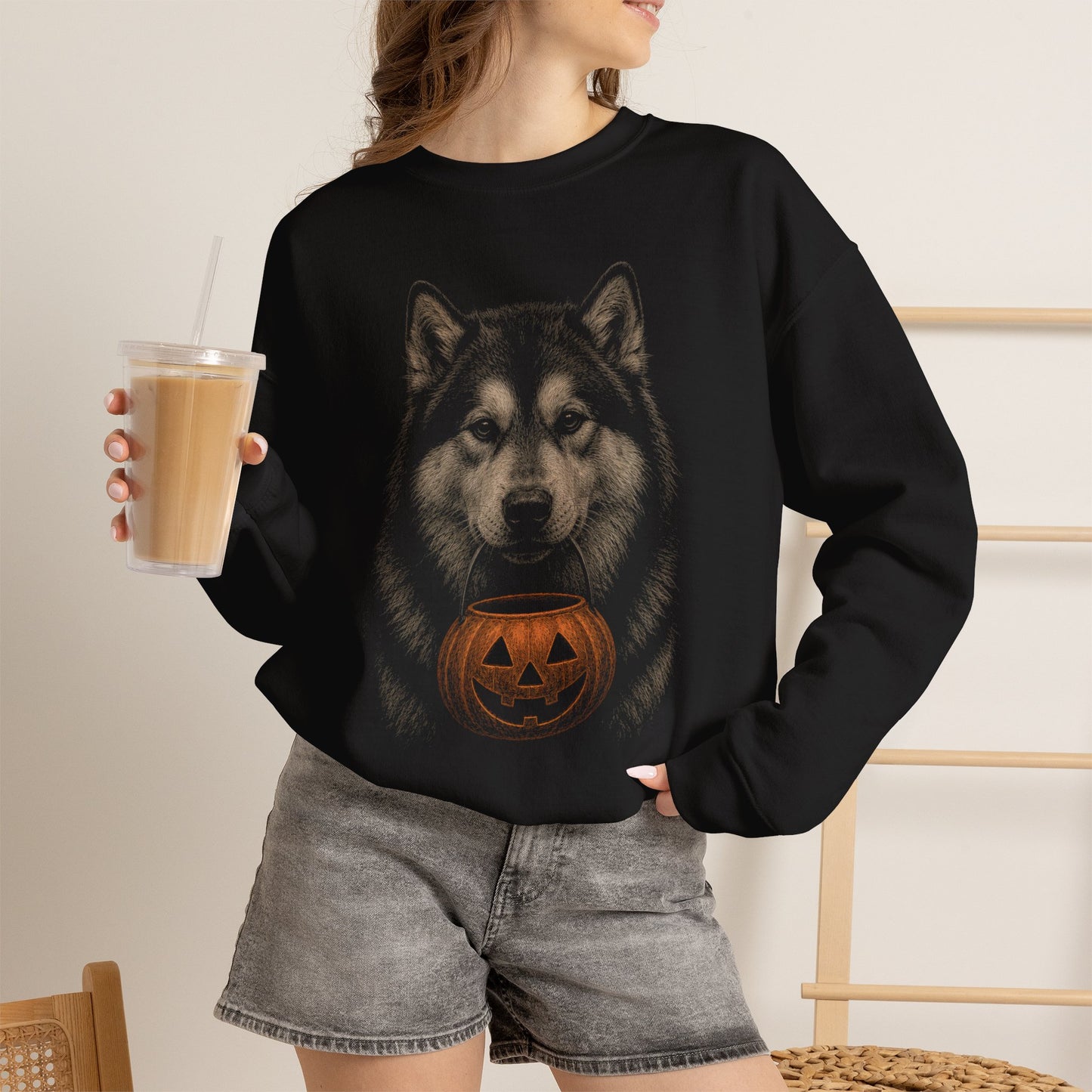Alaskan Malamute Halloween Sweatshirt – Boop or Treat