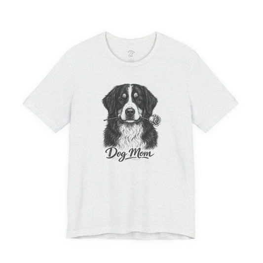 Bernese Mountain Dog Dog Mom T-Shirt (Rose Collection)