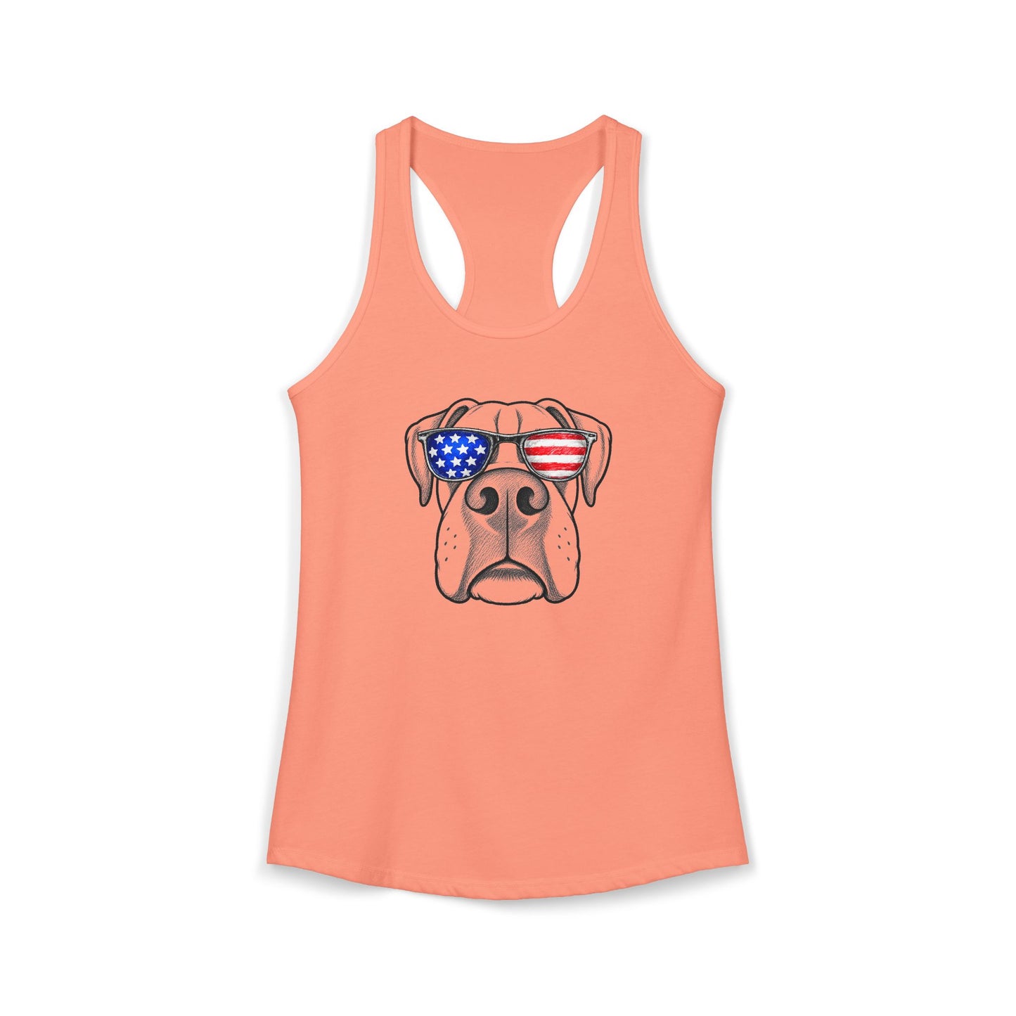 Red, White & BOOP Boxer - Women's Racerback Tanktop