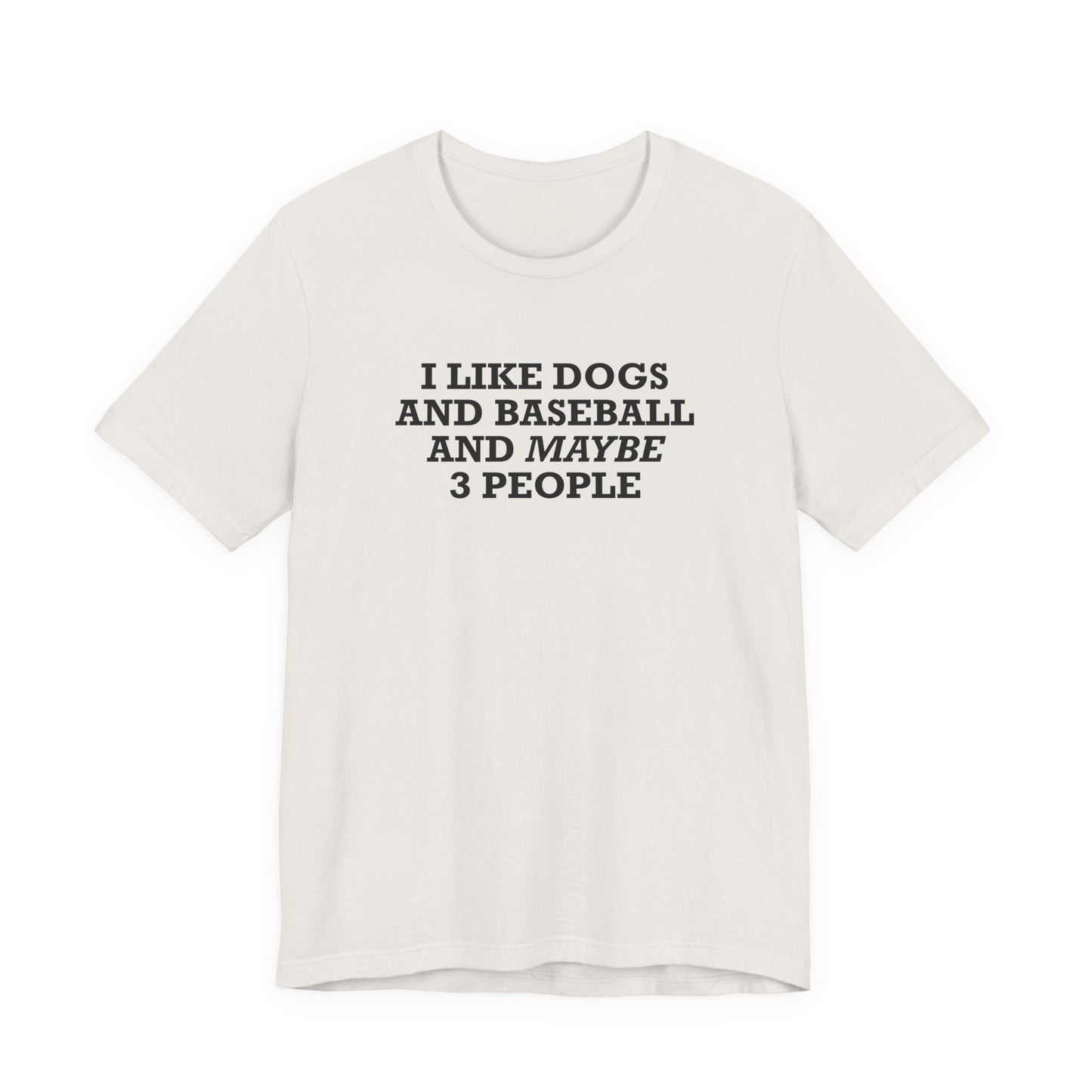 I Like Dogs And Baseball And Maybe 3 People T-Shirt