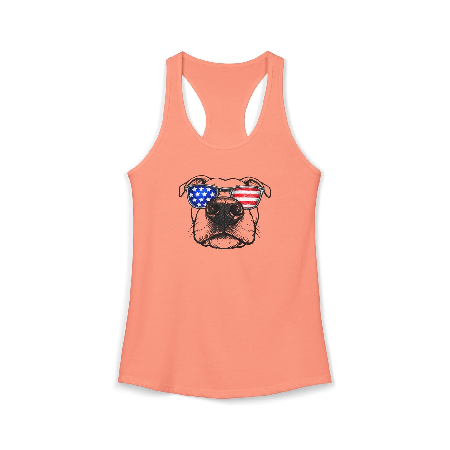 Red, White & BOOP American Staffordshire Terrier - Women's Racerback Tanktop