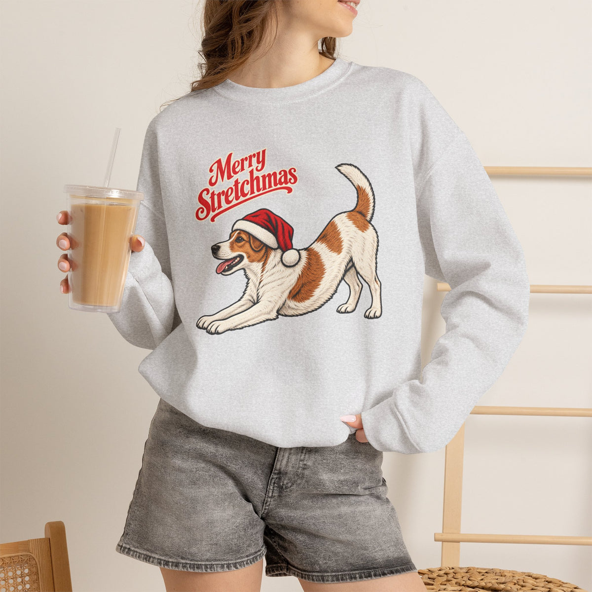 Jack Russell Terrier Christmas Sweatshirt | Merry Stretchmas