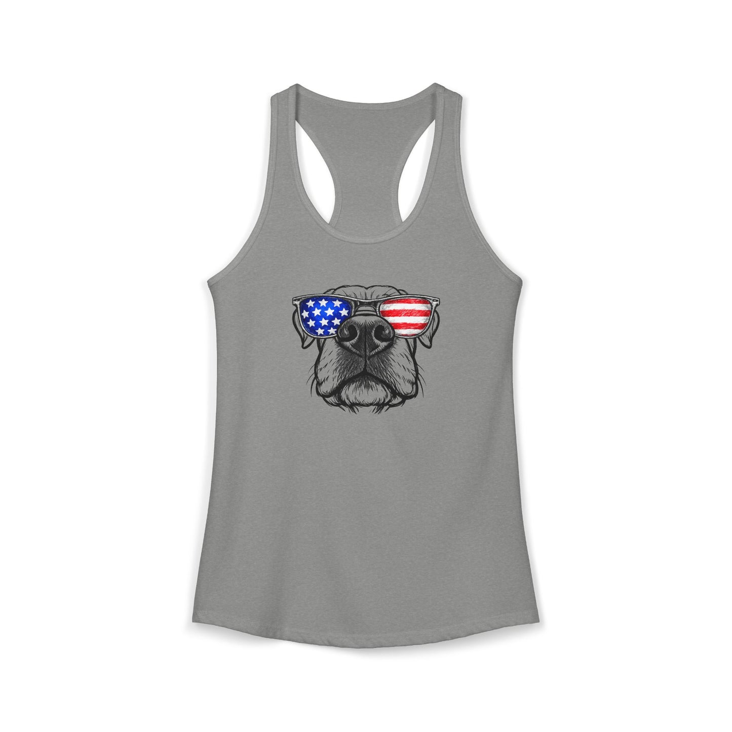 Red, White & BOOP Cane Corso - Women's Racerback Tanktop (Natural Ears)