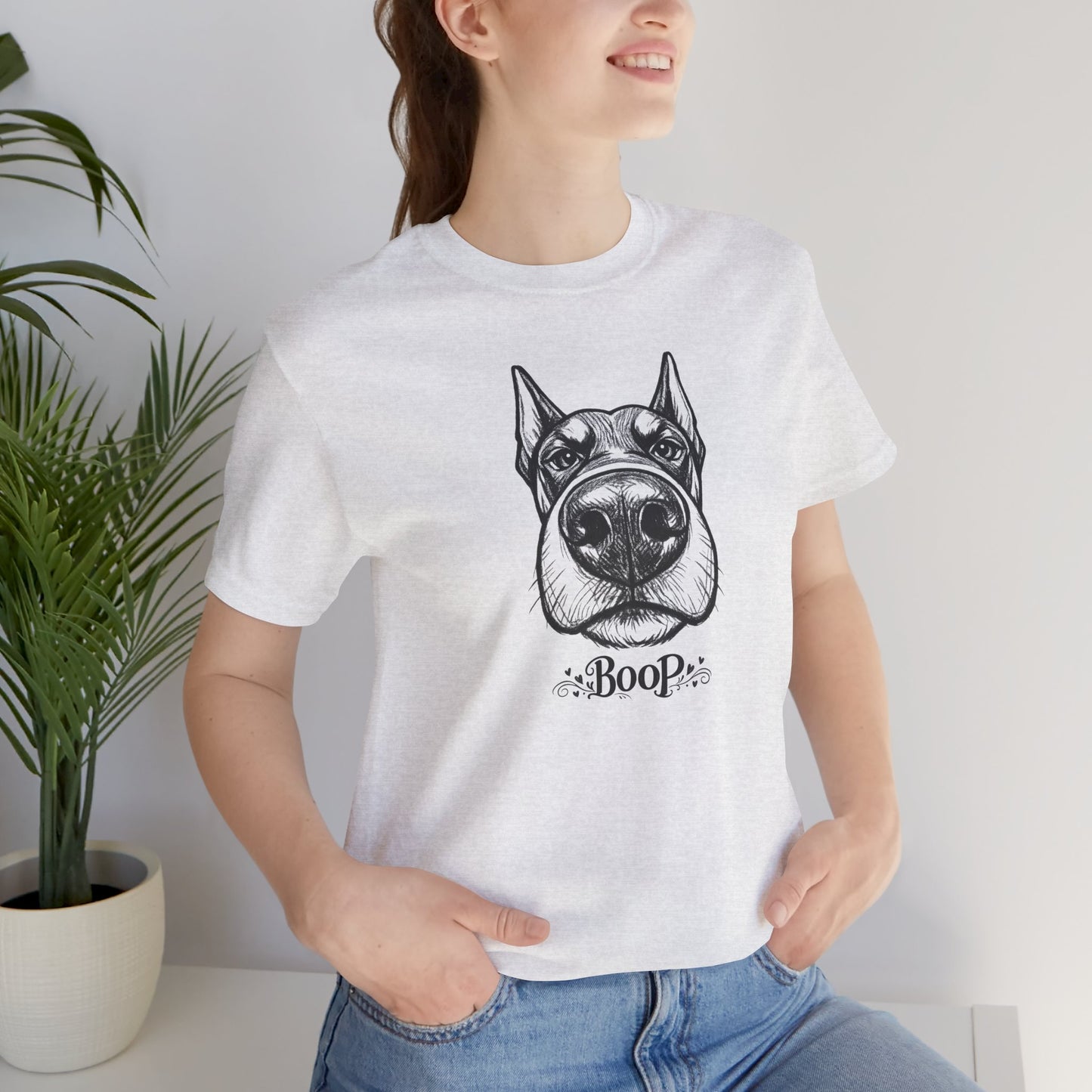 BOOP Doberman - Unisex T-Shirt (Cropped Ears)