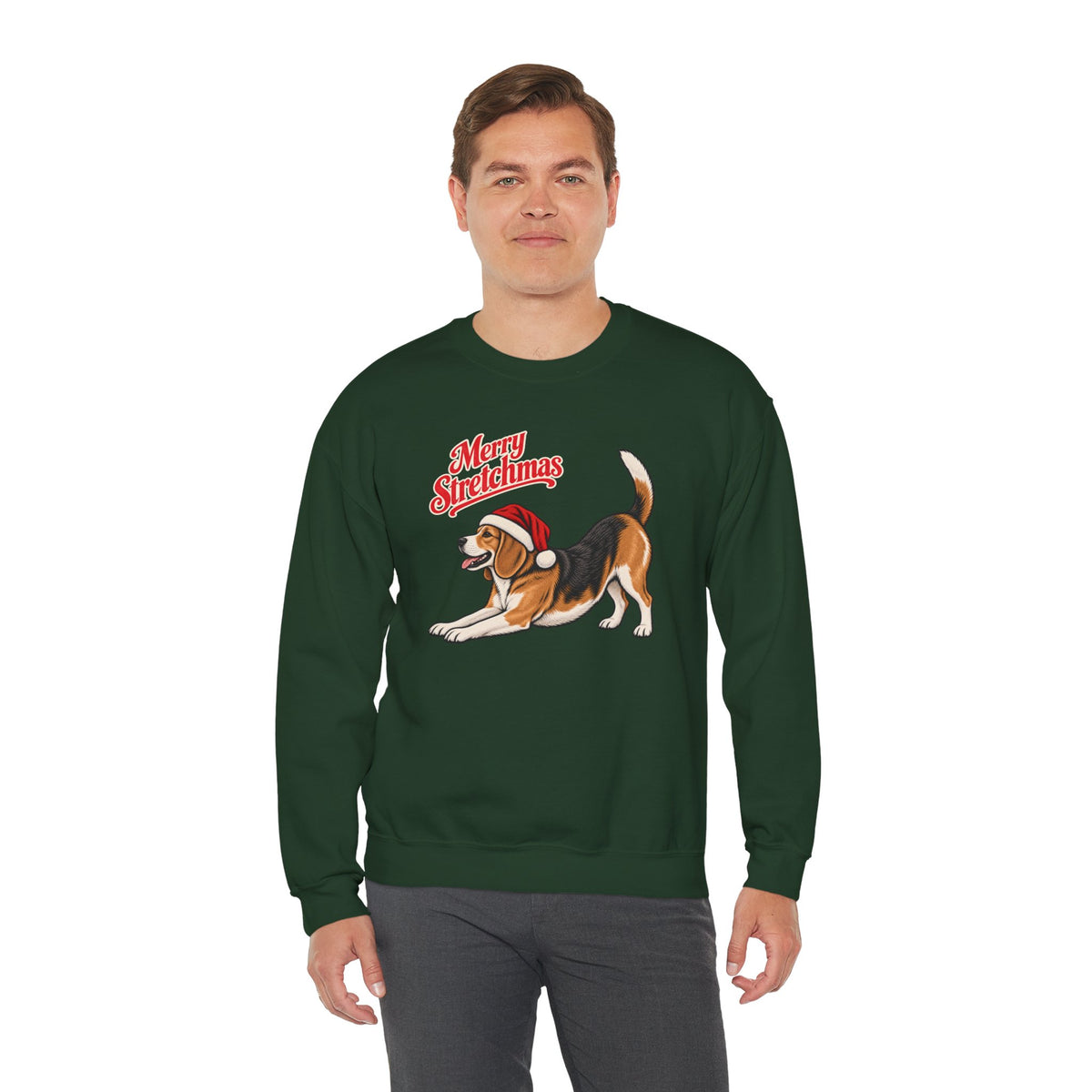 Beagle Christmas Sweatshirt | Merry Stretchmas