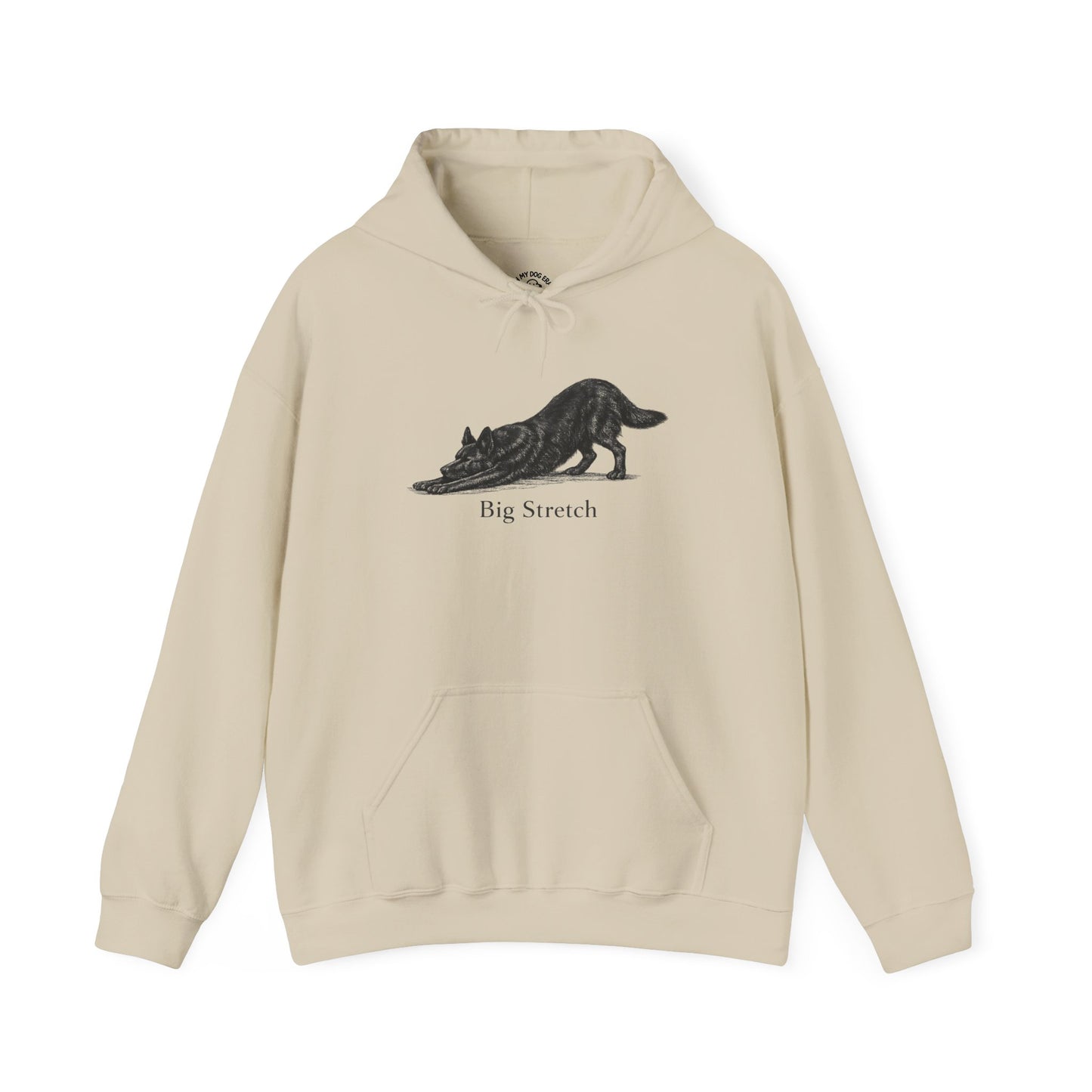 Big Stretch Black German Shepherd - Hoodie