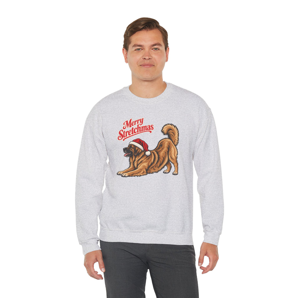 Leonberger Christmas Sweatshirt | Merry Stretchmas