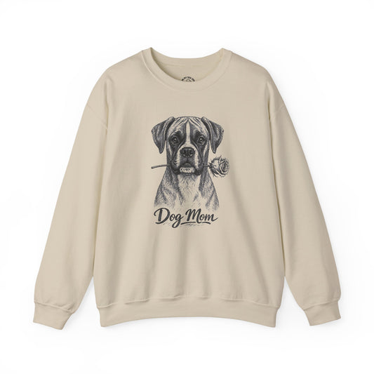 Boxer Dog Mom Sweatshirt (Rose Collection)