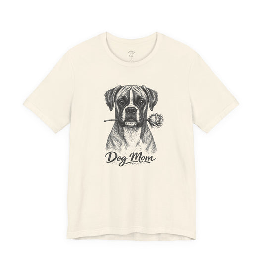 Boxer Dog Mom T-Shirt (Rose Collection)
