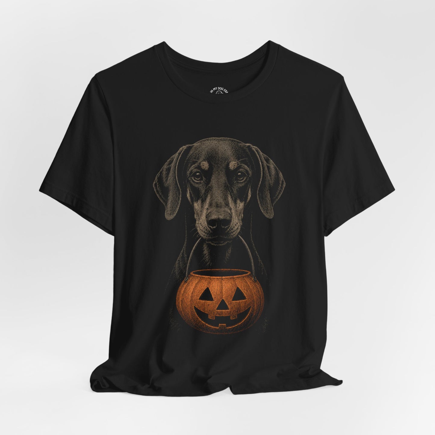 Doberman Halloween T-Shirt – Boop or Treat (Natural Ears)