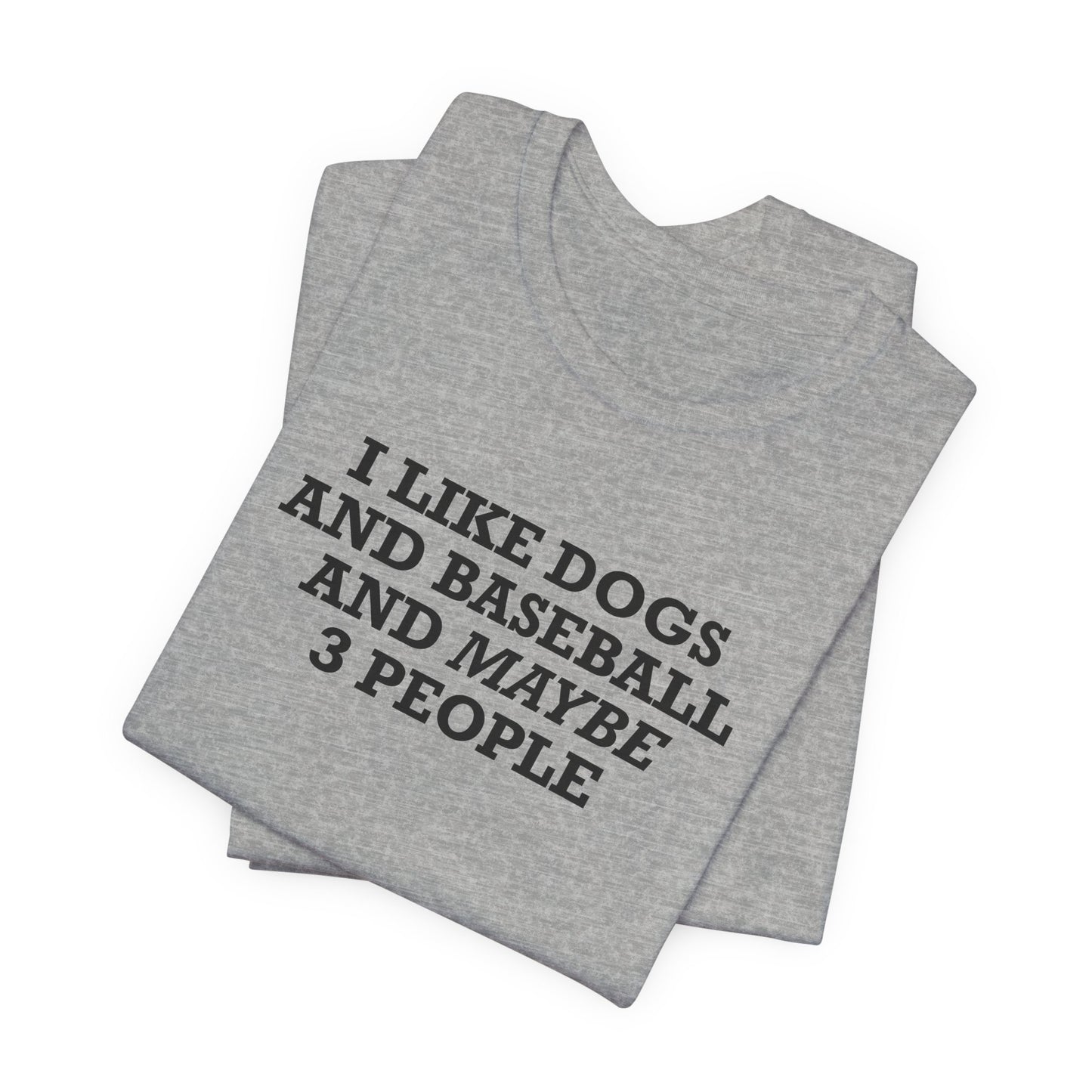 I Like Dogs And Baseball And Maybe 3 People T-Shirt
