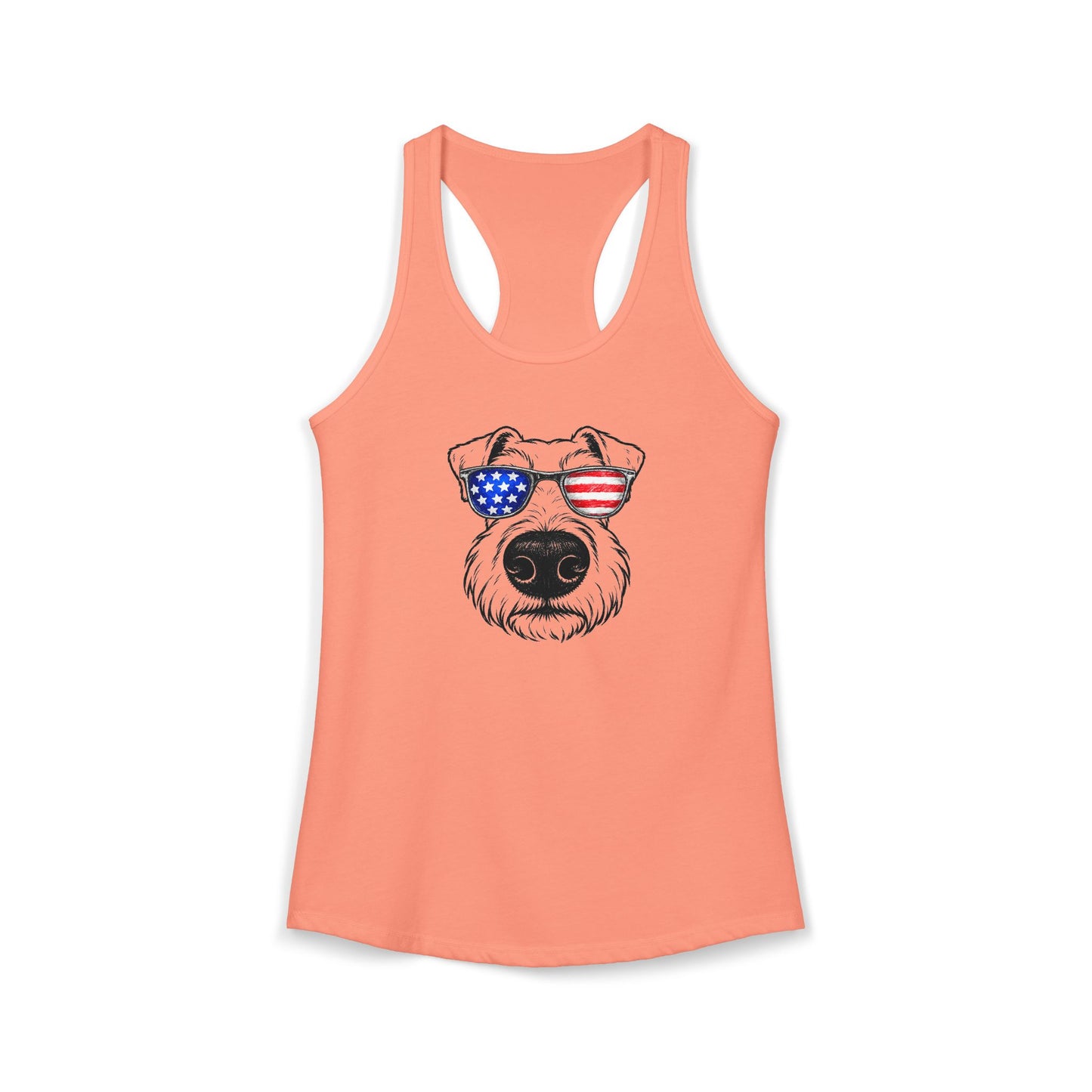 Red, White & BOOP Airedale Terrier - Women's Racerback Tanktop