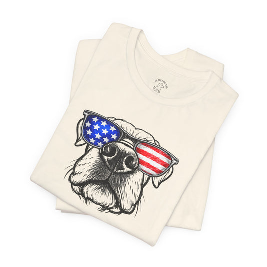 Red, White & BOOP Cane Corso T-Shirt (Natural Ears)