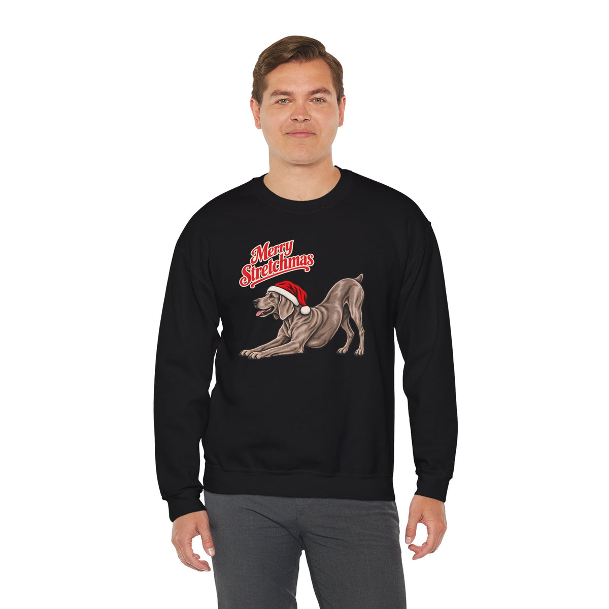 Weimaraner Christmas Sweatshirt | Merry Stretchmas