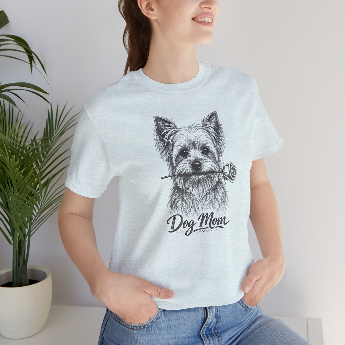 Yorkshire Terrier Dog Mom T-Shirt (Rose Collection)