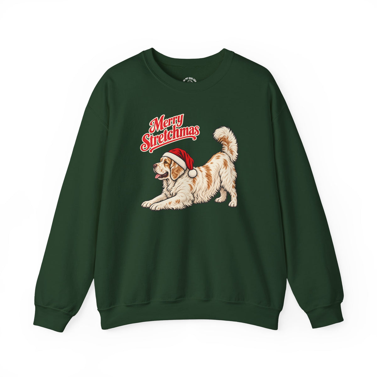 Clumber Spaniel Christmas Sweatshirt | Merry Stretchmas